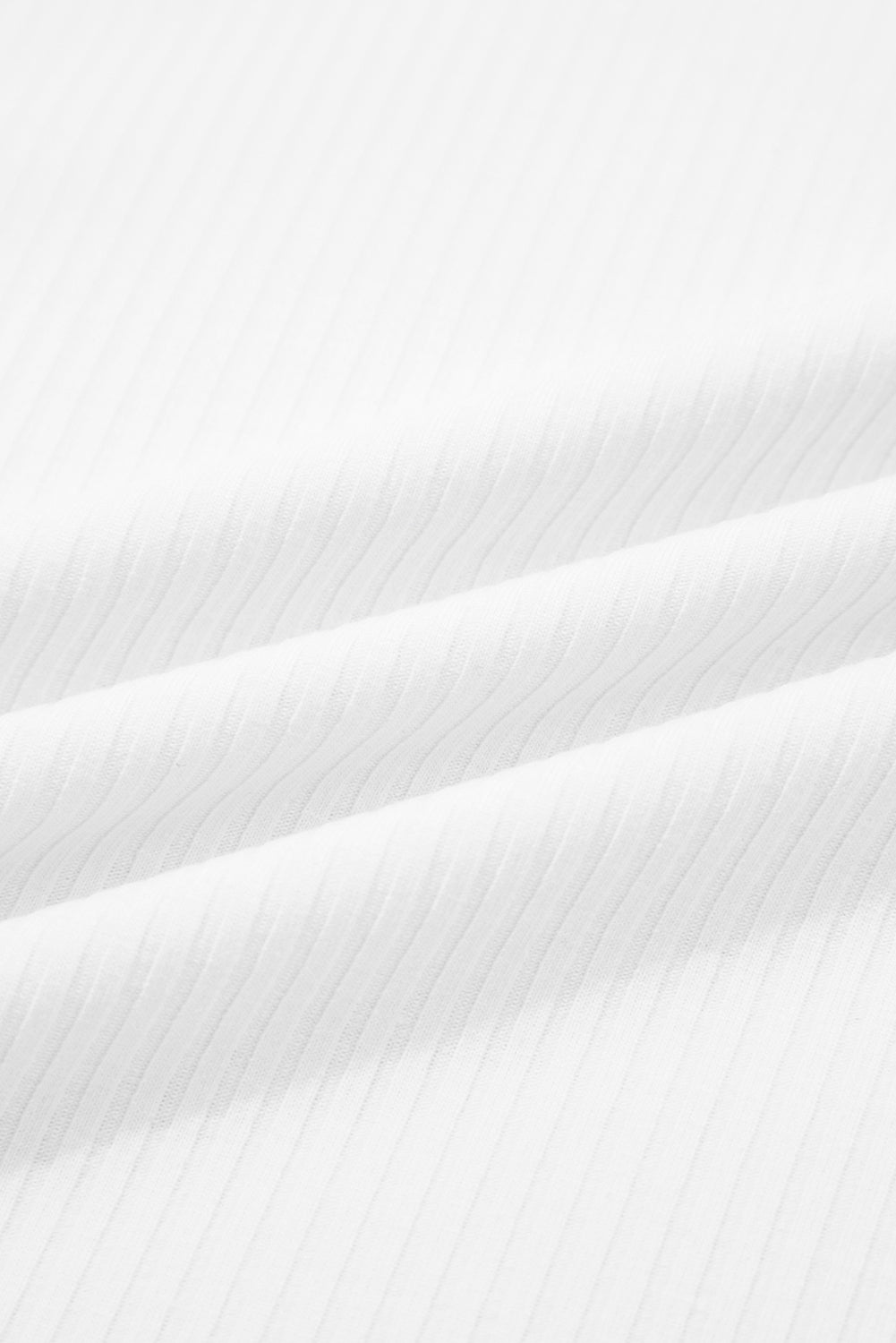 Jungle Green Solid Color Ribbed Ruffled Short Sleeve T Shirt