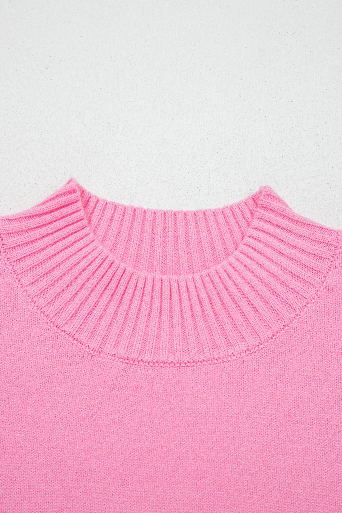 Pink Valentine Heart Graphic Cropped Short Sleeve Sweater