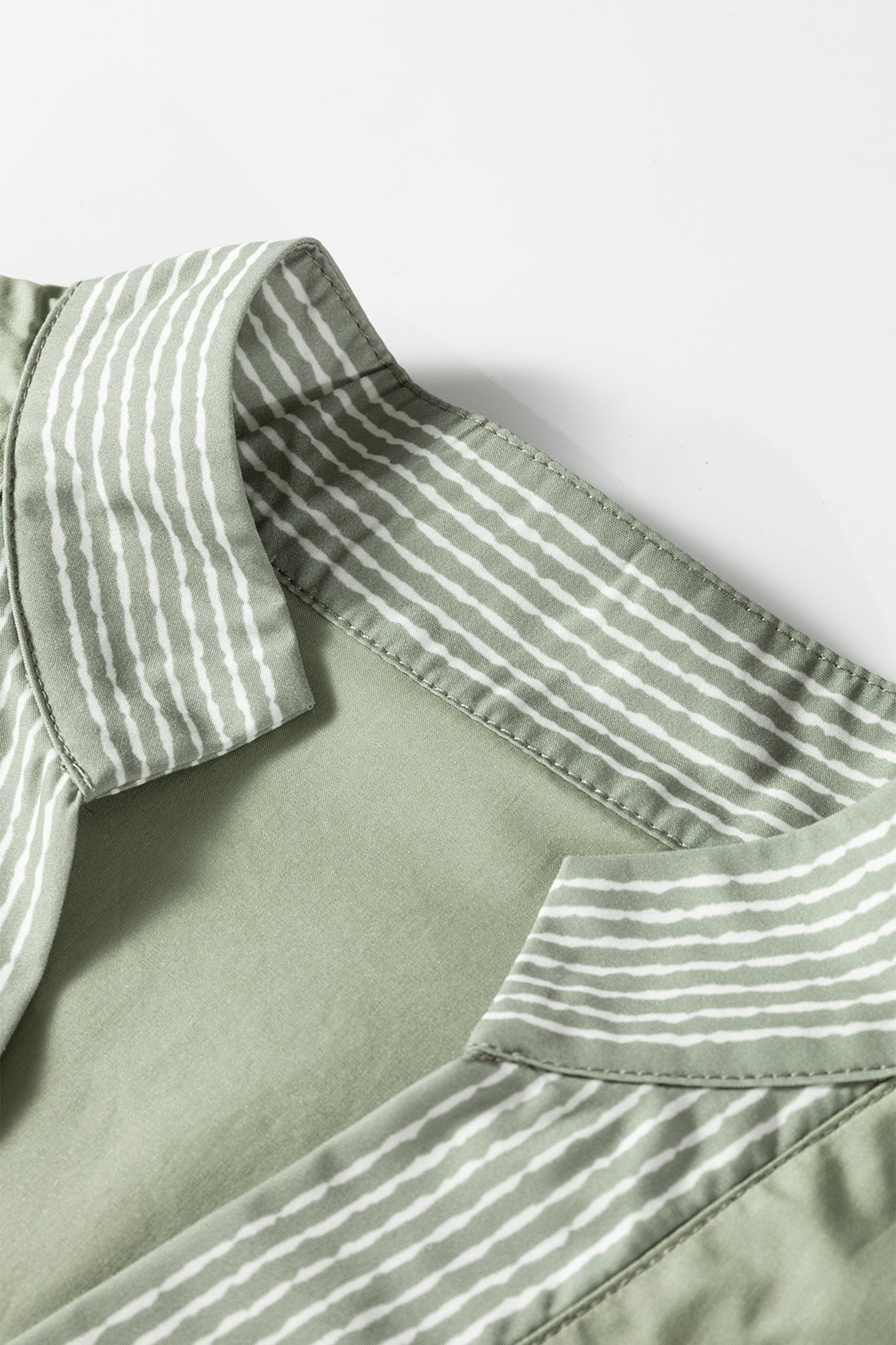 White Floral Puff Sleeve Contrast V Neck Patchwork Blouse