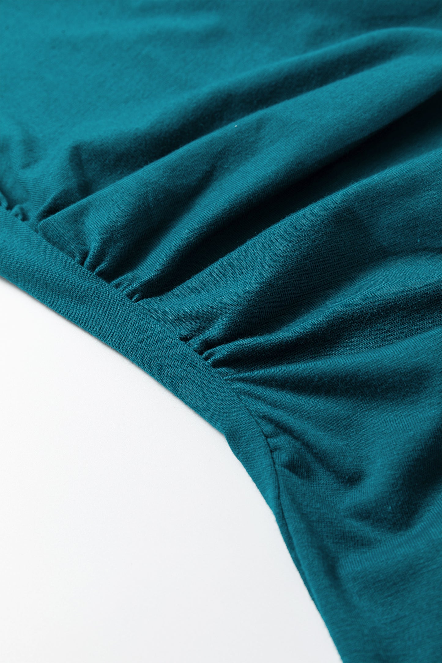 Coffee Plus Size Solid Color Asymmetric Neck Short Sleeve Blouse