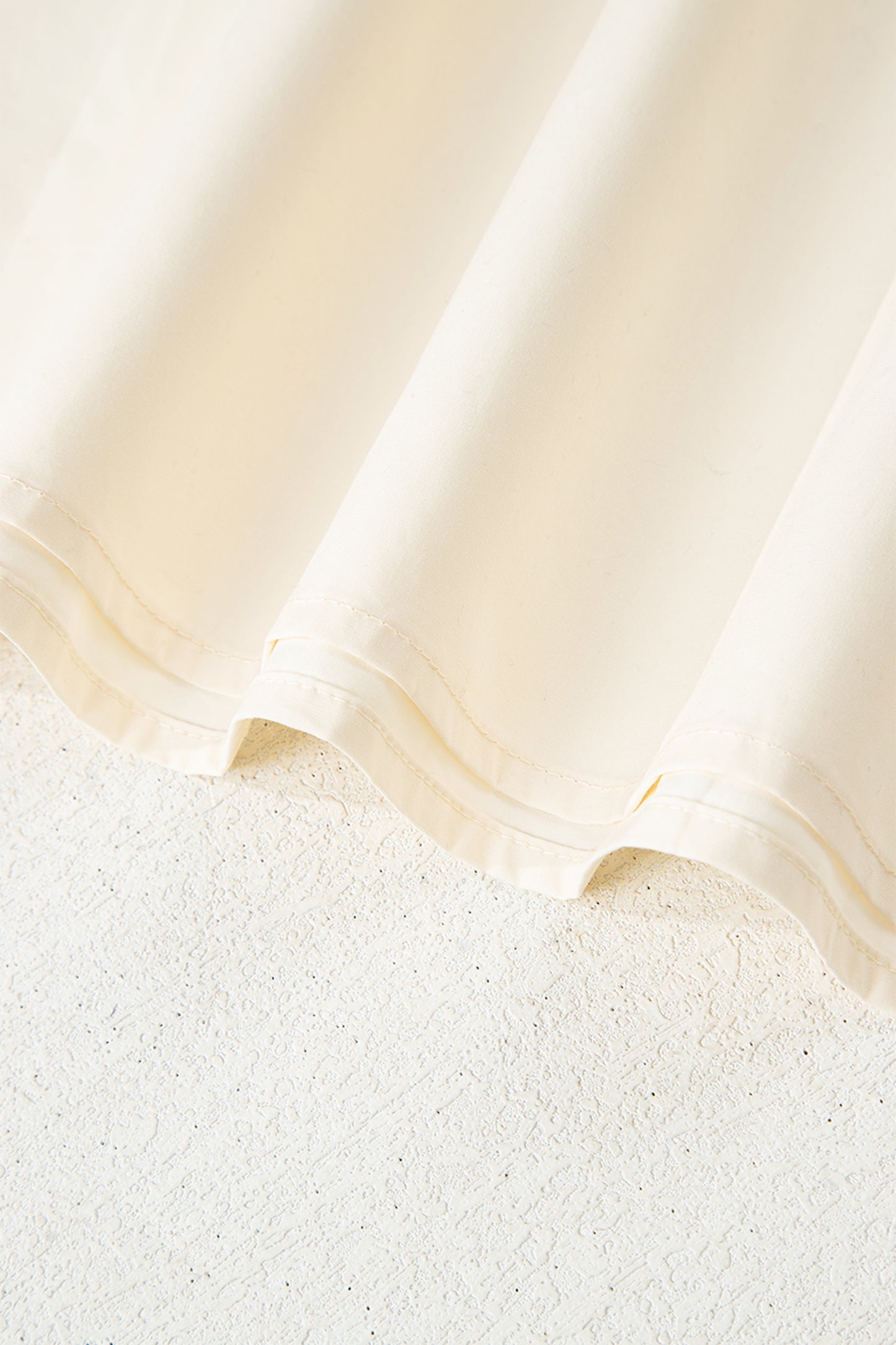 White Floral Puff Sleeve Contrast V Neck Patchwork Blouse