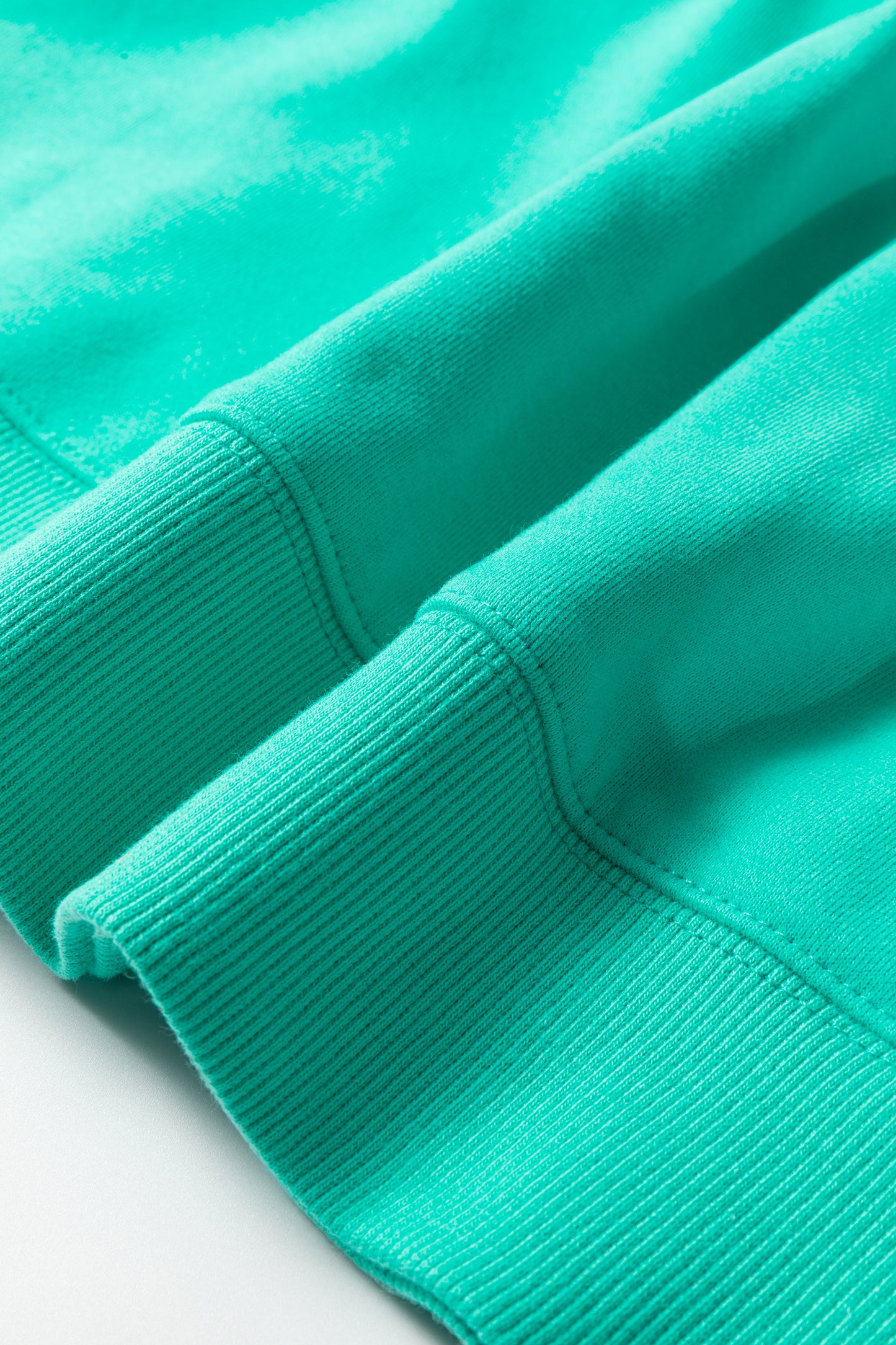 Sea Green Oversize Blessed Embroidered Mock Neck Sweatshirt